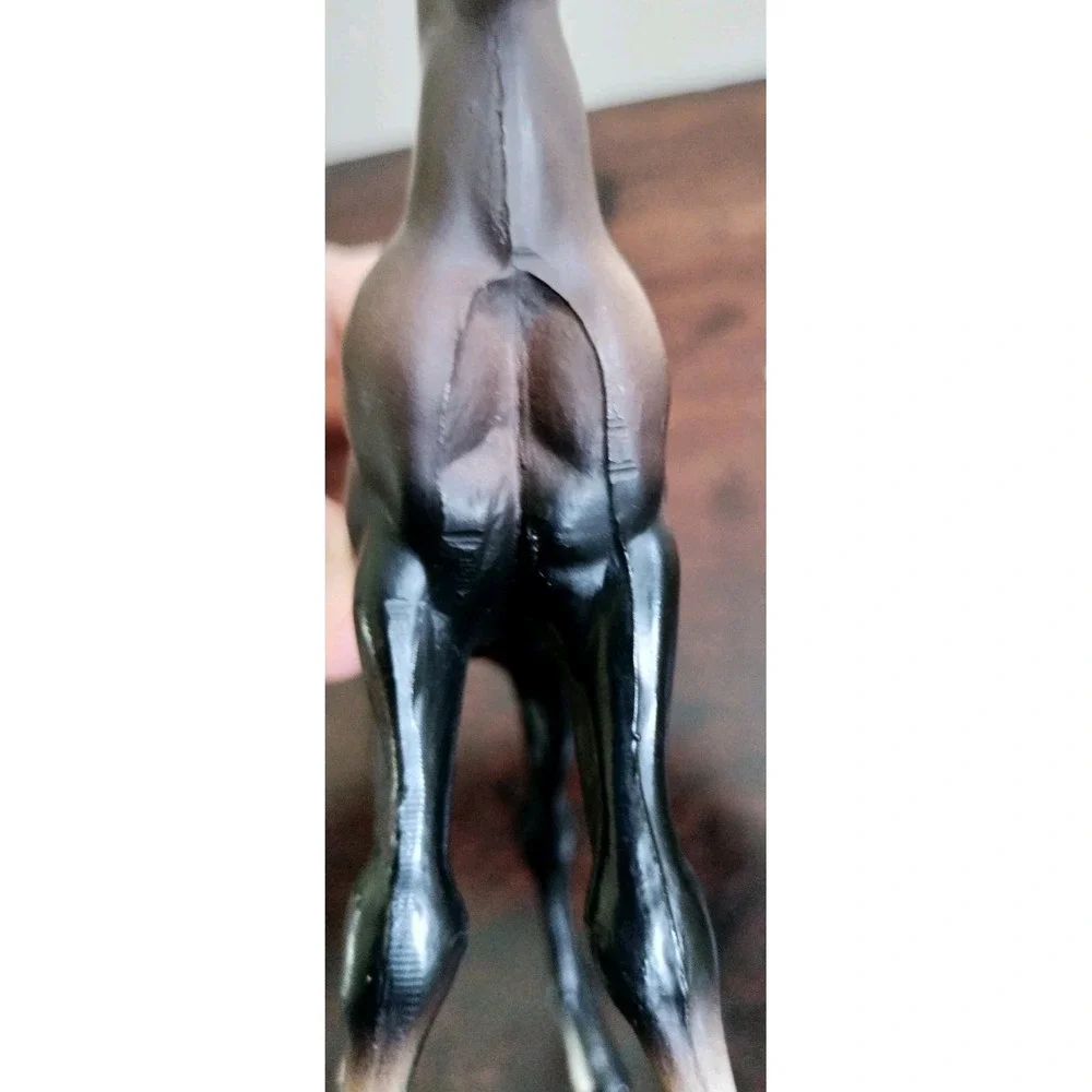 Vintage Breyer Horse Figurine Dark Brown Foal Colt Model Animal Collectible